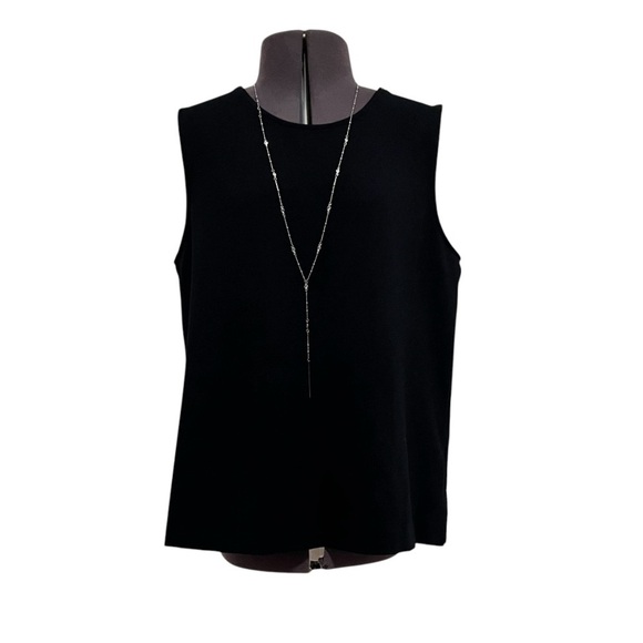 J. Crew Black Jeweled Back Sleeveless Ponte Tank Top Size M - Picture 11 of 15